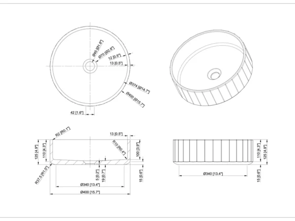 Lavabo de sobreponer de microcemento - Image 3